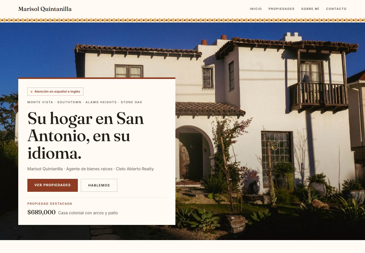 Casa template — homepage