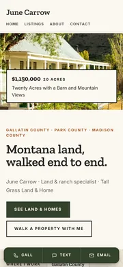 Acreage on a phone