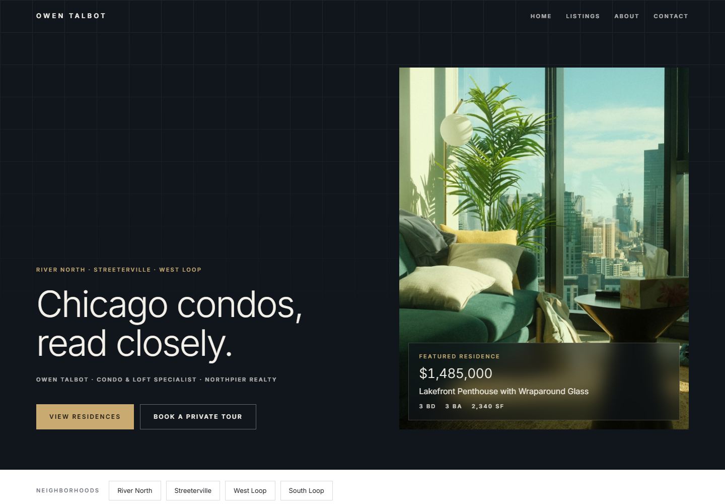 Skyline template — homepage